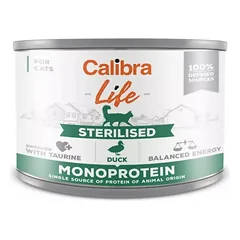 CALIBRA Cat Life Sterilised Duck 200 g su sterilizuotoms katėms skirta antis