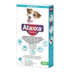 KRKA Ataxxa užlašinamas tirpalas šunims nuo erkių, blusų ir uodų, 4–10 kg, 500 mg/100 mg, N1