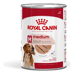 Konservai Medium Adult paštetas vidutinio dydžio šunims Royal Canin 410 g
