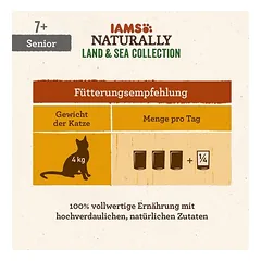 IAMS Naturally Senior Land & Sea Collection, drėgnas maistas katėms — 3 nuotrauka