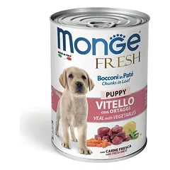 Monge Fresh Puppy konservuotas pašaras jauniems šunims su vištiena 400g
