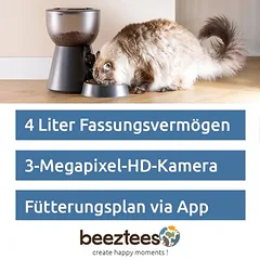 beeztees išmanioji automatinė šėryklė Cam, 4 l — 3 nuotrauka
