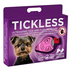 Tickless Ultragarsinis šunų pakabukas nuo erkių ir blusų, smėlio spalvos — 3 nuotrauka