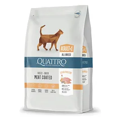 QUATTRO sausas kačių ėdalas su DAUG paukštienos (45ft), 1,5kg