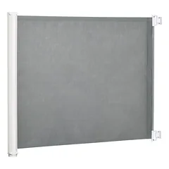 Ištraukiami apsauginiai laiptų varteliai, metalas ir plastikas, iki 115 cm pločio, pilki