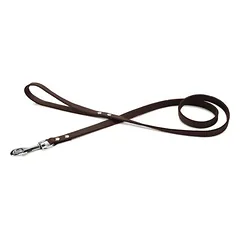 Beeztees pavadėlis šunims iš odos, kniedytas, rudas, Matmenys: 100 cm / 16 mm — 3 nuotrauka