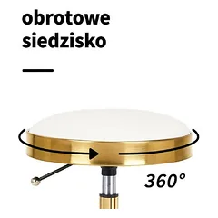 Activ H7 - auksinė ritininė kėdė su aukščio reguliavimu, balta — 2 nuotrauka