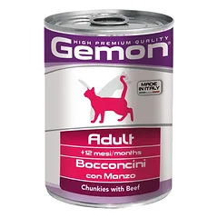 GEMON CAT ADULT KONSERVUOTAS PAŠARAS SUAUGUSIOMS KATĖMS. JAUTIENOS GABALIUKAI 415G