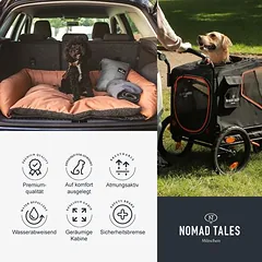 Nomad Tales Spirit vežimėlis augintiniams, stone, Dideliems 26–45 kg — 2 nuotrauka