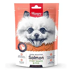 Wanpy lašišos skanėstai šunims, žuvies formos, 5×100 g
