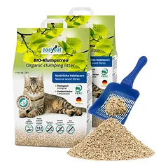 CosyCat ekologiškas gumuliuojantis kraikas SMULKUS iš medienos, 100% natūralus kraikas katėms, 2 x 20 l CosyCat bio kekinis kraikas, smulkus, iš medienos, 100 % natūralus kačių kraikas — 4 nuotrauka