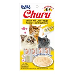 Inaba Churu Cat Chicken Cheese kreminis skanėstas katėms su vištiena ir sūriu, 4×14 g