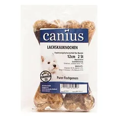 Canius lašišos kramtomasis skanėstas kaulo formos 12 cm, skanėstai šunims