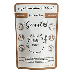 GUSSTO Cat Fresh Wild Boar drėgnas ėdalas katėms Laukinių šernų 24x85g
