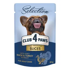Club 4 Paws Premium Selection konservai su antiena ir kalakutiena padaže suaugusiems šunims