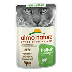 Almo Nature Holistic Anti Hairball su jautiena, drėgnas maistas katėms 70 g — 2 nuotrauka