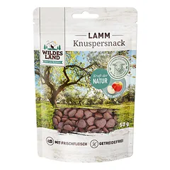 WILDES LAND Crunchy snack lamb with apple traškūs skanėstai katėms su ėriena, 50 g