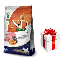 Farmina N&D Pumpkin Grain Free canine LAMB & BLUEBERRY ADULT MINI 7kg + STAIGMENA ŠUNIUI