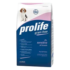 Dog Prolife Grain Free su kiauliena ir bulvėmis, sausas maistas šunims — 2 nuotrauka