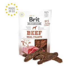 Brit Jerky Beef Real Fillets Snack 80g parduotuvėje sunu.lt