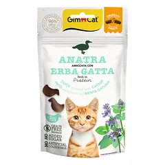Gimcat Crunchy Snacks Duck /Catnip traškūs skanėstai antis/katžolė 50g
