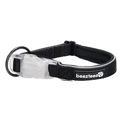 Beeztees antkaklis šunims Parinca Safety Gear su LED iš nailono, juodas, Reguliavimas: 35 - 40 cm — 4 nuotrauka