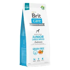 Brit Care Grain-free Junior Large Breed Salmon begrūdis sausas maistas didelių veislių jaunikliams su lašiša ir bulvėmis, 12 kg