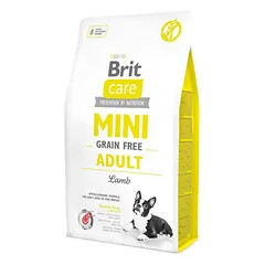 BRIT CARE Mini Adult Lamb hipoalerginis sausas maistas suaugusiems šunims su ėriena 2 kg