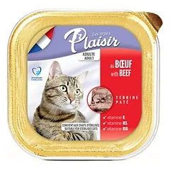 Plaisir cat su jautiena kubilas 100 g