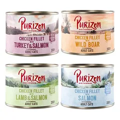 Purizon kombinuotas rinkinys: 24 x 200 g drėgno maisto + 2,5 kg sauso maisto katėms — 4 nuotrauka