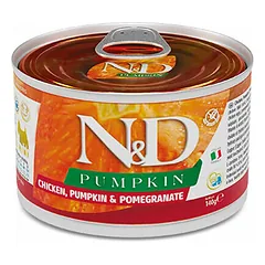 Farmina N&D Dog Pumpkin Mini su vištiena, moliūgu ir granatais, drėgnas maistas šunims 140 g — 2 nuotrauka