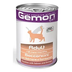 Gemon adult konservuotas pašaras suagusioms katėms su lašiša ir krevetėmis 415g