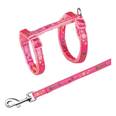 TRIXIE Kačių petnešos su pavadėliu, žuvies kaulai, 23-39 cm-10 mm, 1.20 m (pak.4)