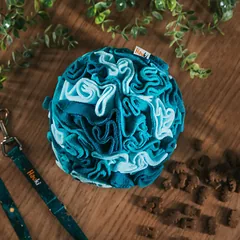 Hauki uostymo kamuolys šunims | 15 cm dydis | Aqua raštas — 2 nuotrauka