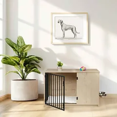 Šunų narvas Relaxdays 10050946_470, 2 dubenėliai, 102 × 65,5 × 60 cm — 2 nuotrauka