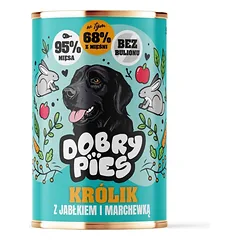 Good Dog Triušis su obuoliais ir morkomis 400g