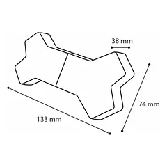 Flamingo Snowy Bone atvėsinantis žaislas šuniui, 13.3 cm — 3 nuotrauka
