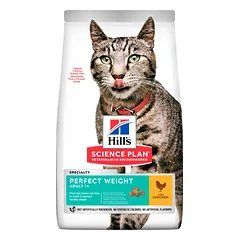 Hill’s Science Plan Feline Adult Perfect Weight Sausas maistas suaugusioms katėms optimaliam svoriui (su vištiena) 7 kg