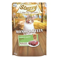 Stuzzy Monoprotein, šlapias kačių maistas, šviežia veršiena, 85 g, maišelis