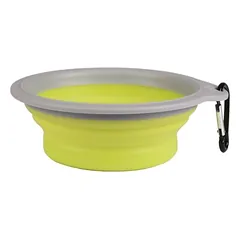 Flamingo maisto ir vandens dubenėlis Bubo, silikoninis, pilkas/žalias, Talpa: 625 ml — 2 nuotrauka