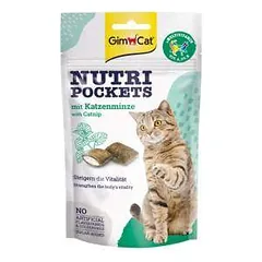 GimCat Nutri Pockets vitaminizuotas skanėstas katėms su katžole, 60 g