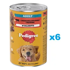 PEDIGREE Adult 6x1200g - konservuotas šlapias maistas šunims su jautiena