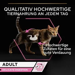 PURINA PRO PLAN Cat Adult Delicate Digestion drėgnas maistas katėms 6 x 85 g — 3 nuotrauka