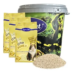 Lyra Pet® tofu kraikas katėms, grumstelinis, 15 kg + 2 pelytės — 2 nuotrauka