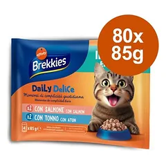 Brekkies Daily Delice Adult Cat 80 x 85 g, drėgnas maistas katėms