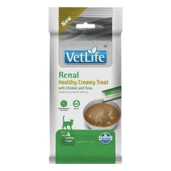 FARMINA Vet Life Cat Renal Creamy 60 g su vištiena ir tunu, kreminė užkandis katėms, palaikantis šlapimo sistemą ir inkstus