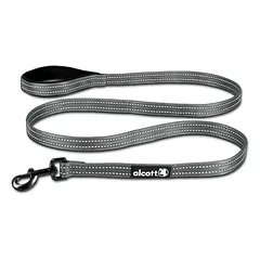 Alcott Adventure pavadėlis 180cm pilkas - atspindinti juosta šunims, pilkas