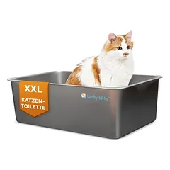 Lucky-Kitty kačių tualetas XXL, Balta matinė 1 vnt. — 3 nuotrauka