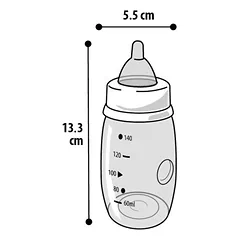 Flamingo maitinimo buteliukas naujagimiams gyvūnams su speneliais ir valymo šepetėliu, 140 ml — 3 nuotrauka