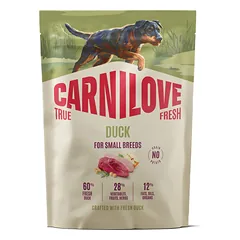CARNILOVE TRUE FRESH Dog Duck Small Breed sausas maistas mažų veislių šunims 1.5 kg — 1 nuotrauka
